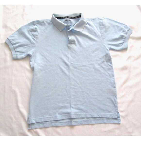 Boys Kenneth Cole New York Blue Short Sleeve Shirt Sz 14 (MT302) - Picture 1 of 7